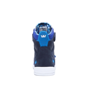 Mens Supra High Top Shoes BREAKER Navy/Royal/white | AU-37048